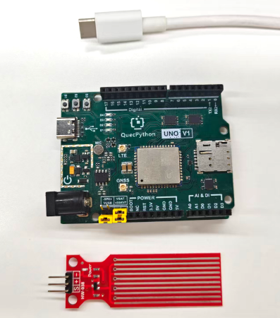 初学者视角体验：【EC800X Duino 开发板】传感器体验-水位检测传感器！